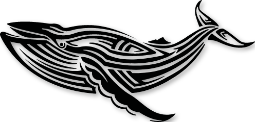 Stickers baleine tribal