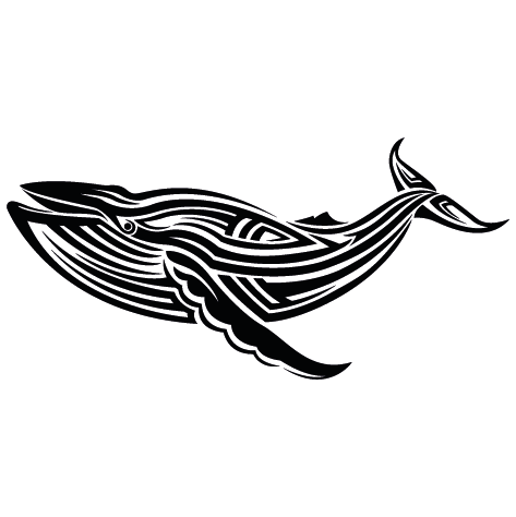 Stickers baleine tribal