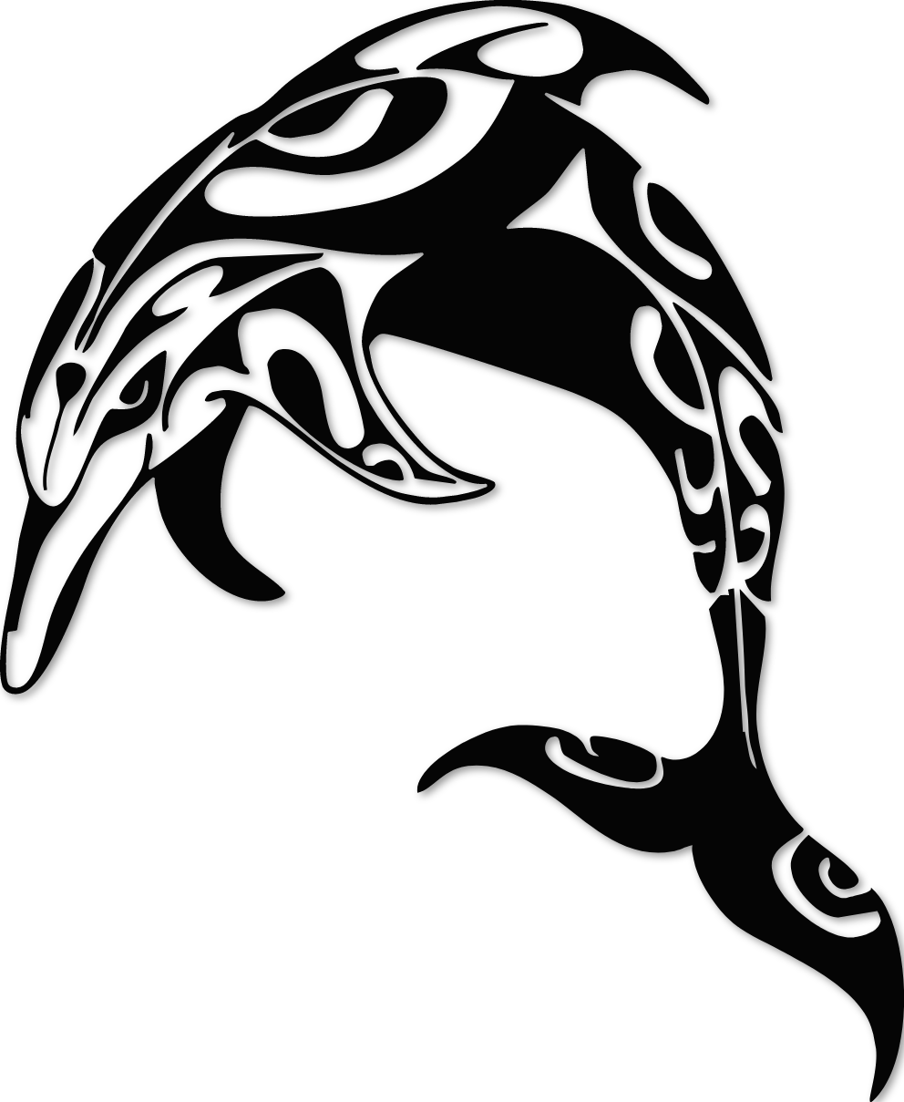 Sticker dauphin tribal