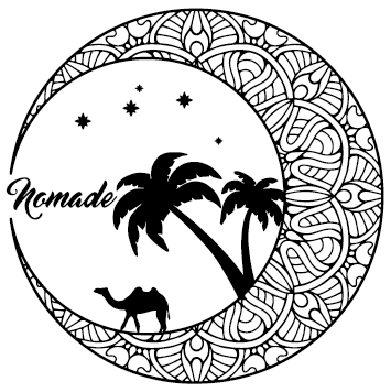 Sticker demi lune nomade