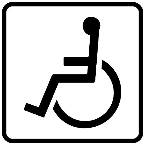 Stickers fauteuil roulant avec contour