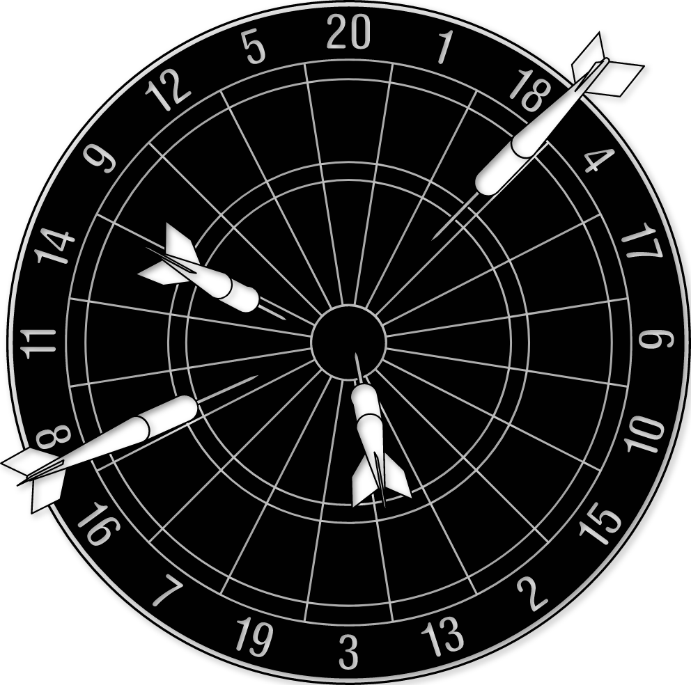 Sticker Jeux de fléchettes