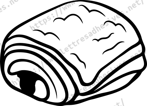 Sticker pain au chocolat