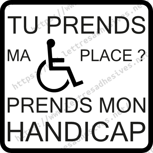 Sticker si tu prends ma place