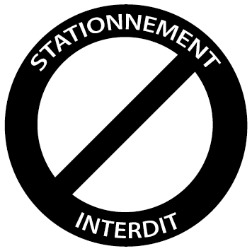 Sticker stationnement interdit