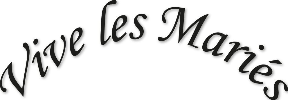 Stickers texte courbé vive les mariés