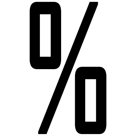 Symbole autocollant pourcentage