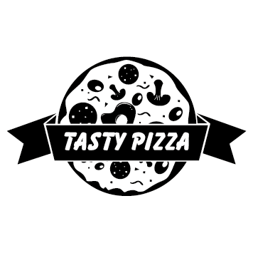 Sticker tasty pizza