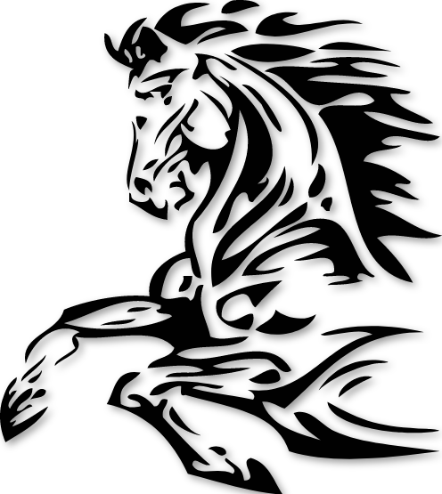 Tête de cheval tribal