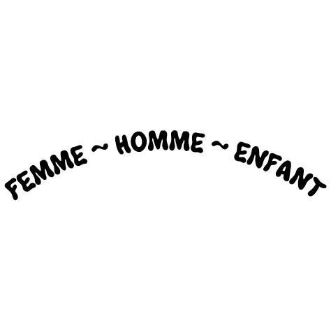 Stickers:  FEMME ~ HOMME ~ ENFANT
