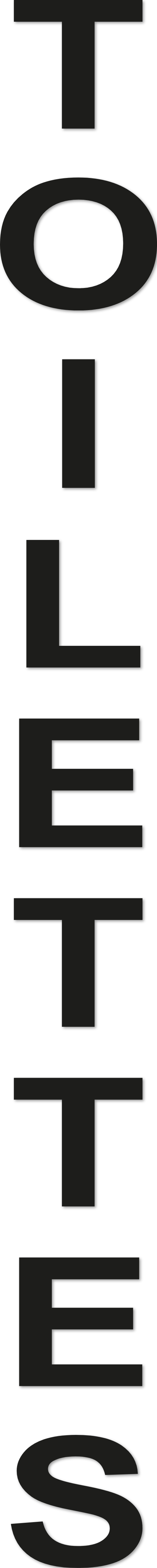 Toilettes police Arial Bold