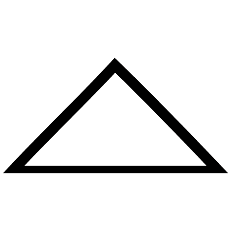Sticker triangle isocèle vide