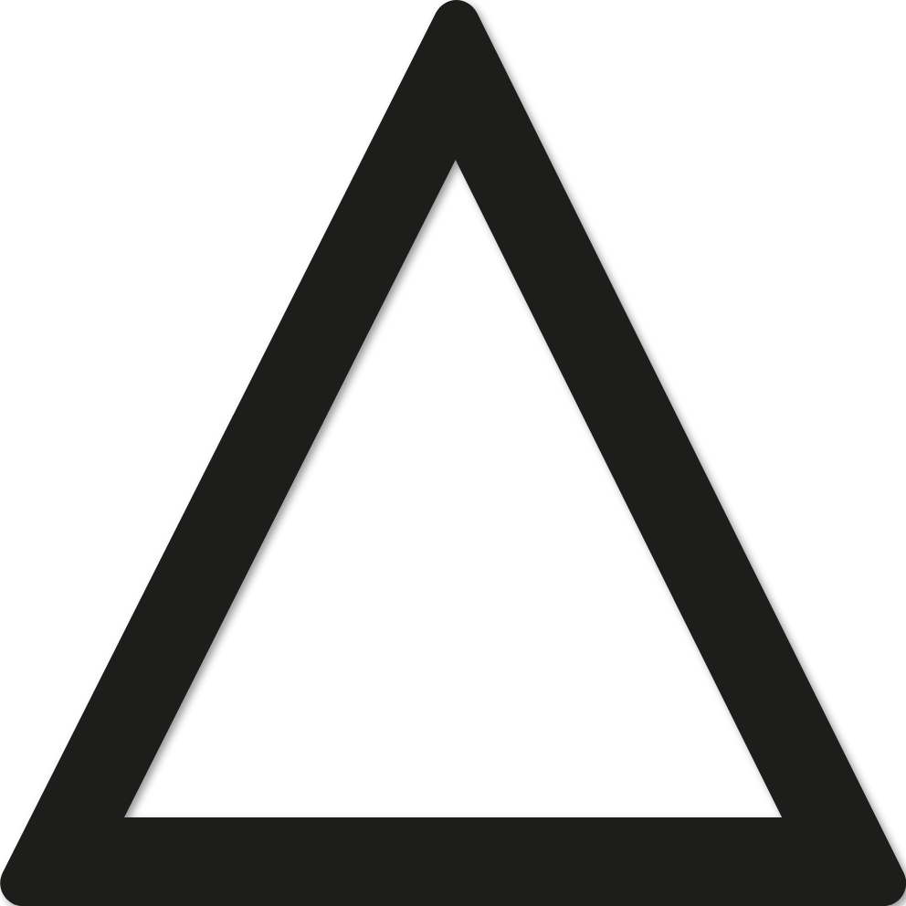 Triangle 10x10cm trait 1 cm