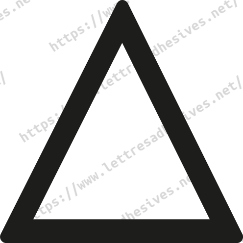 Triangle 10x10cm trait 1 cm