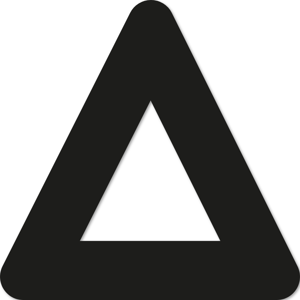 Triangle 10x10cm trait 2 cm