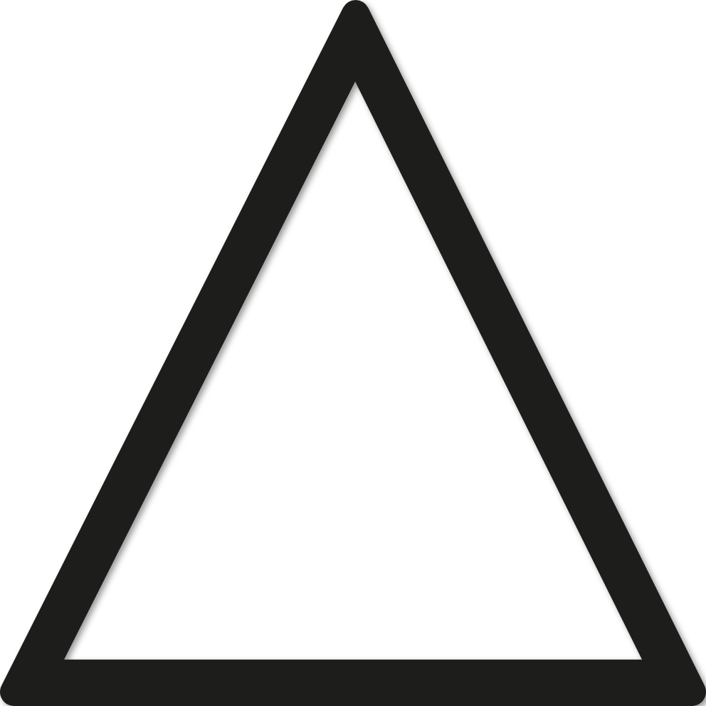 Triangle 15x15cm trait 1 cm