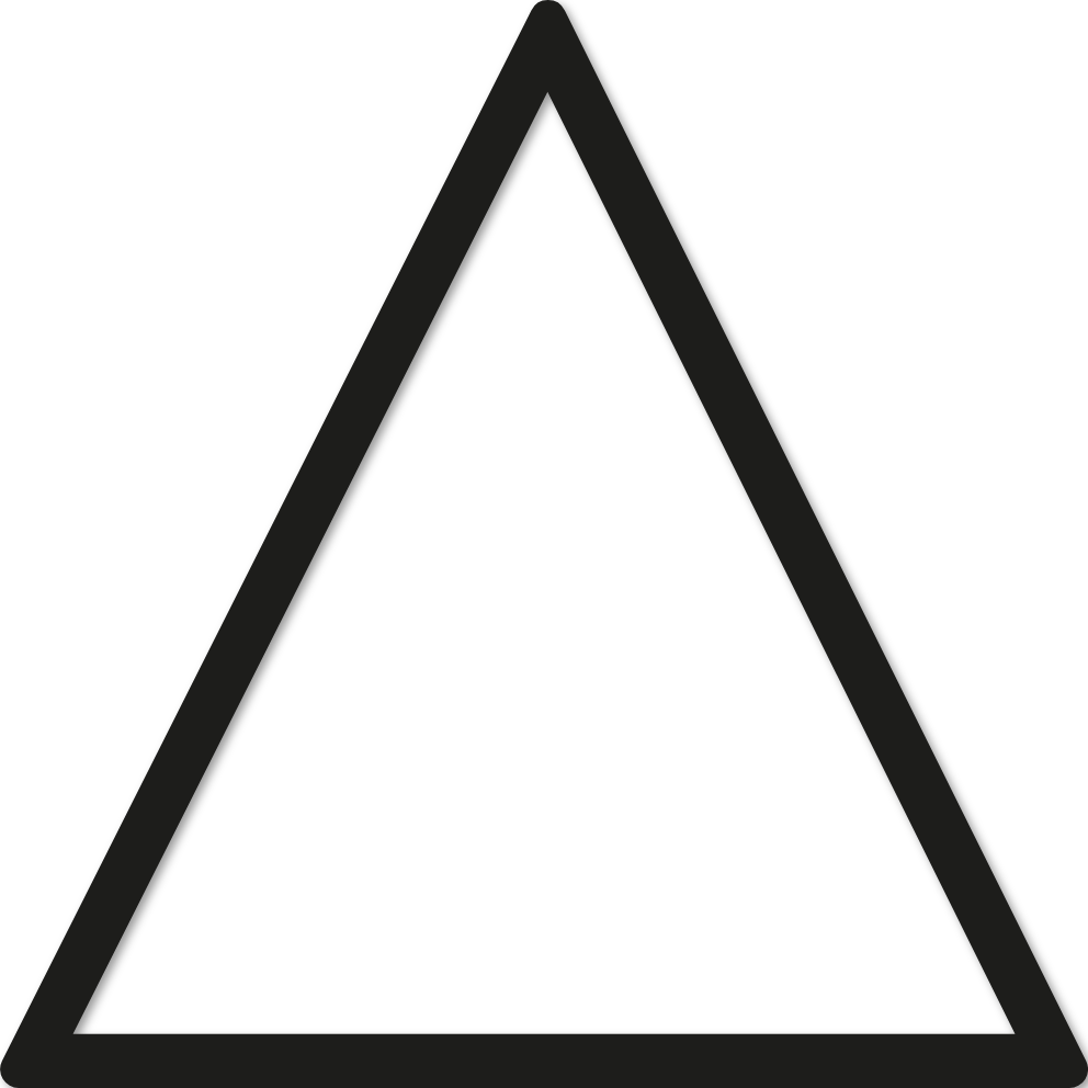 Triangle 20x20cm trait 1 cm