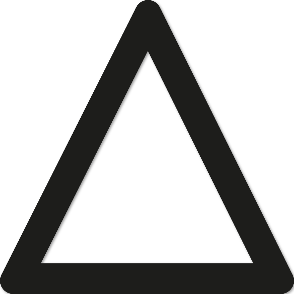 Triangle 20x20cm trait 2 cm