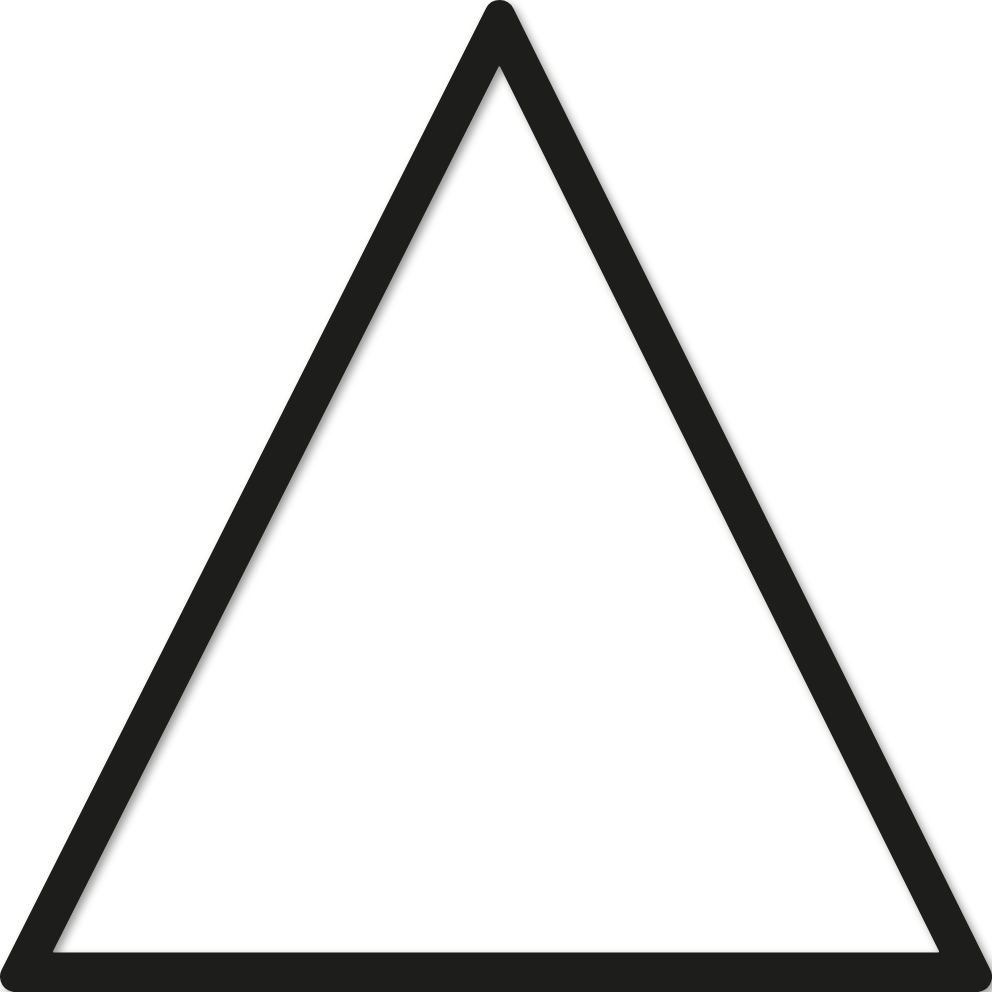 Triangle 25x25cm trait 1 cm