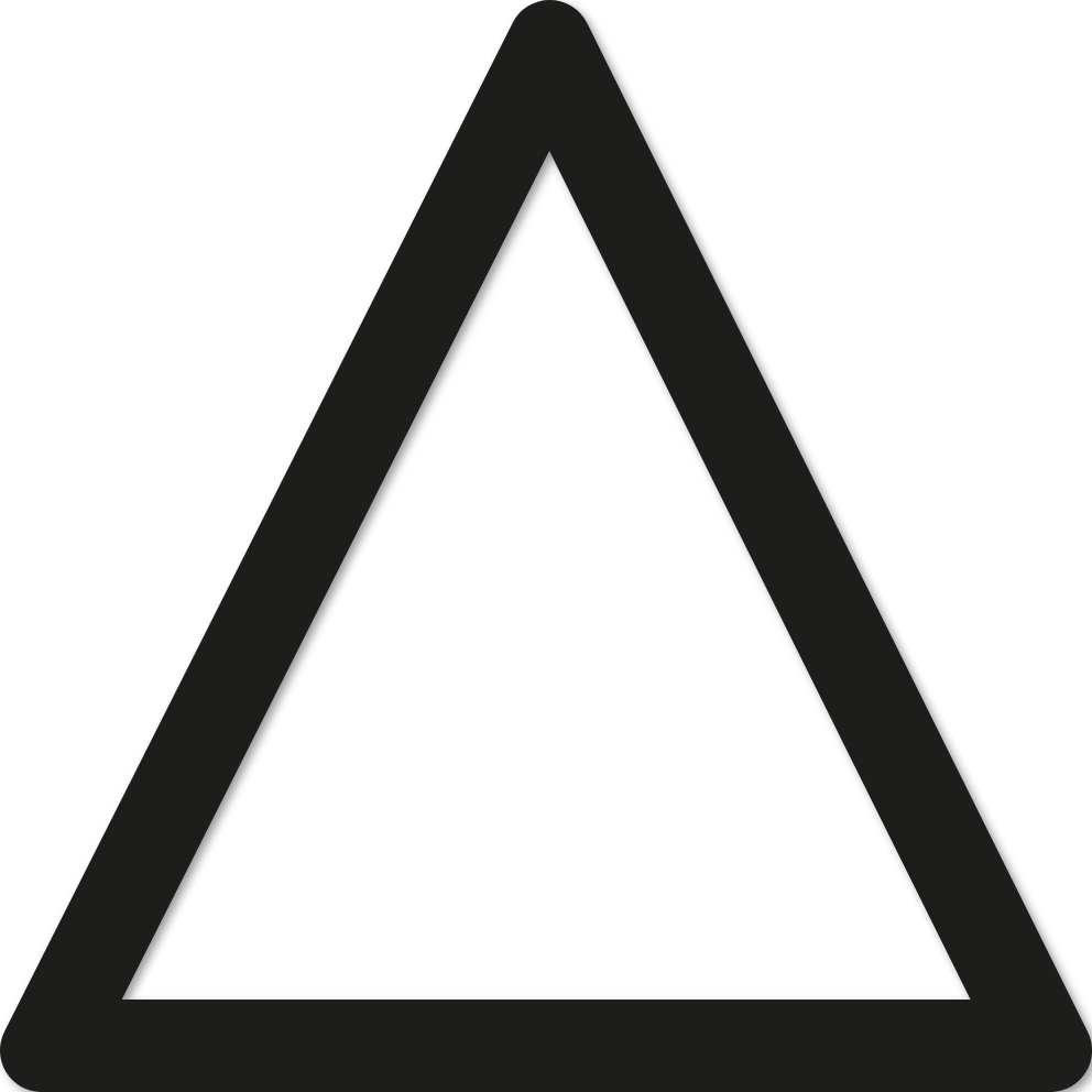 Triangle 25x25cm trait 2 cm