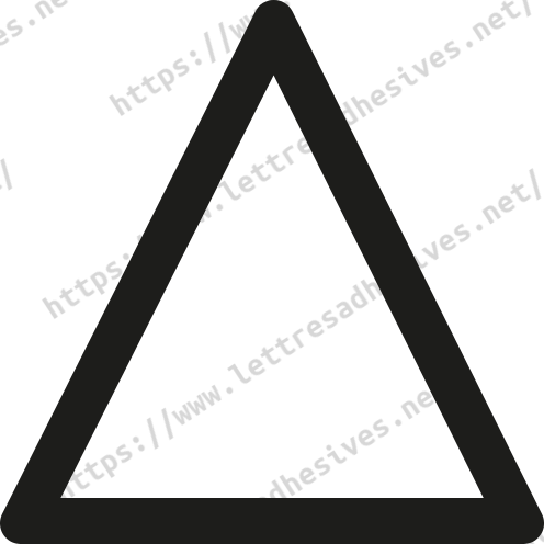 Triangle 25x25cm trait 2 cm