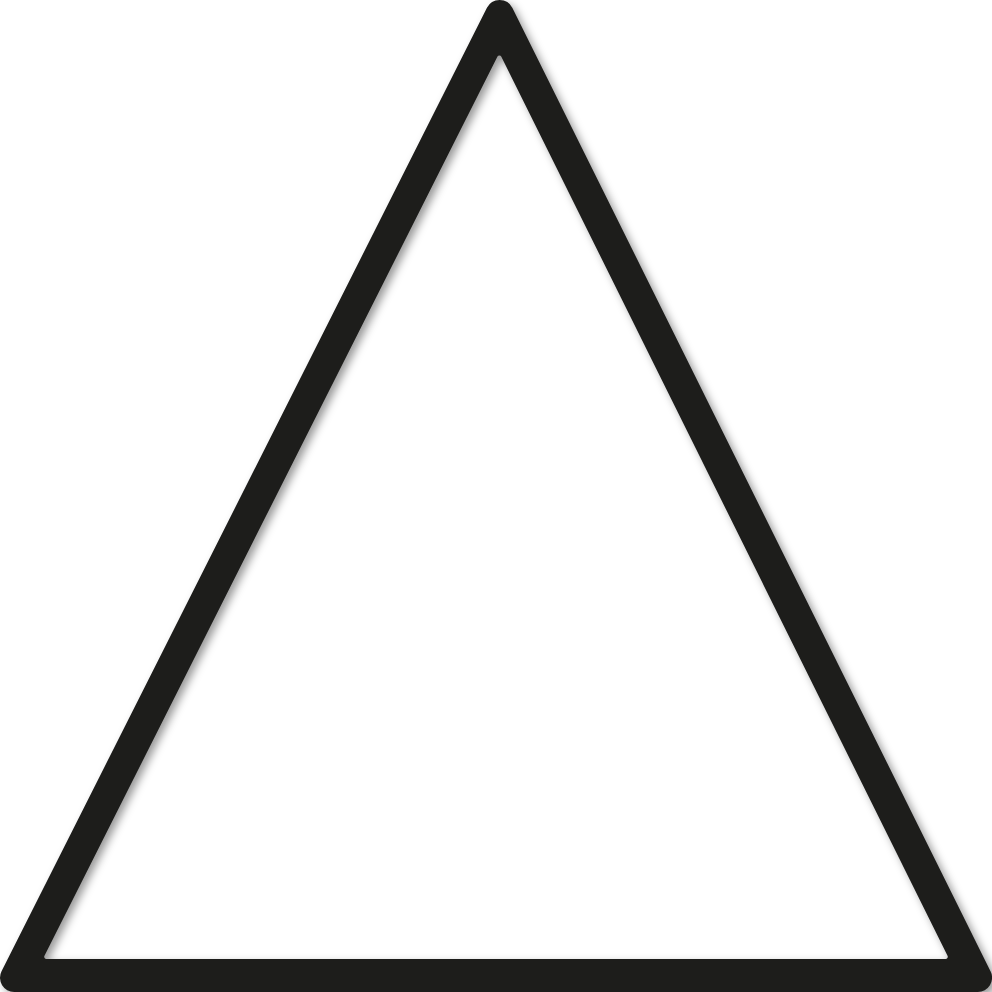 Triangle 30x30cm trait 1 cm