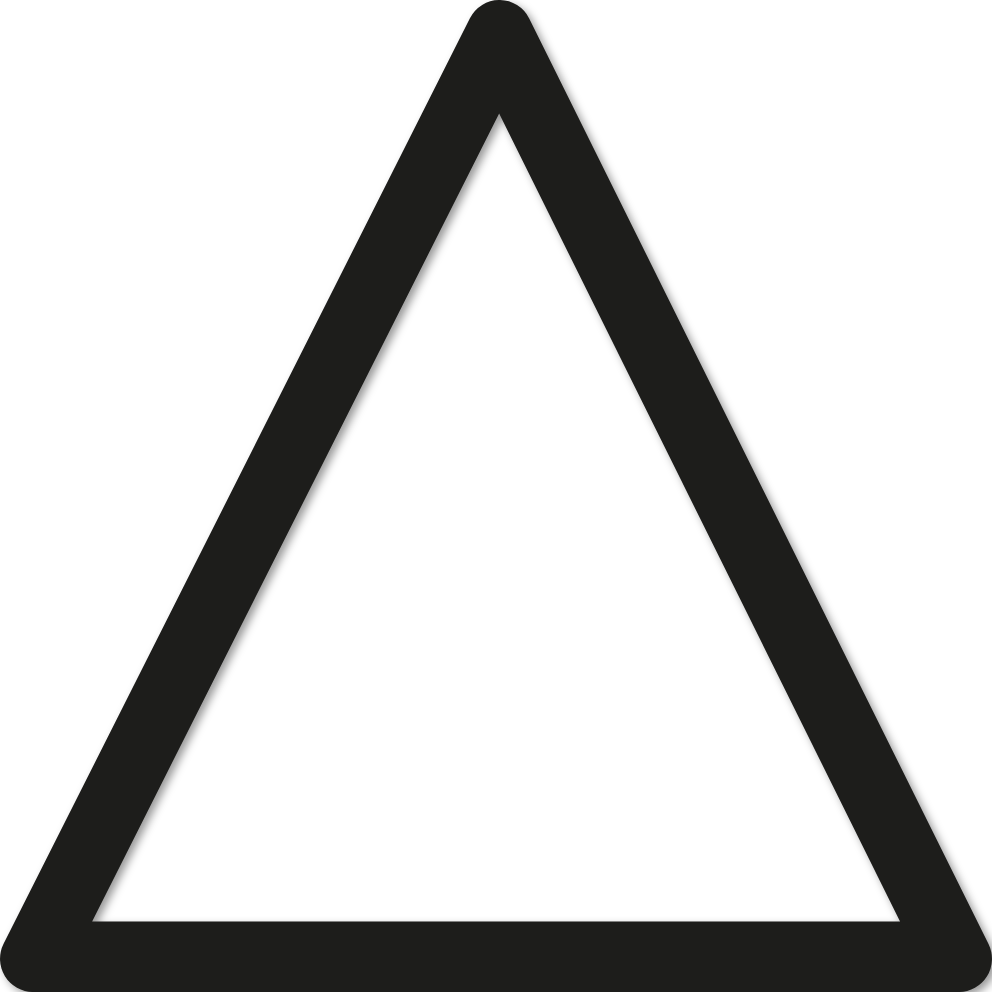 Triangle 30x30cm trait 2 cm