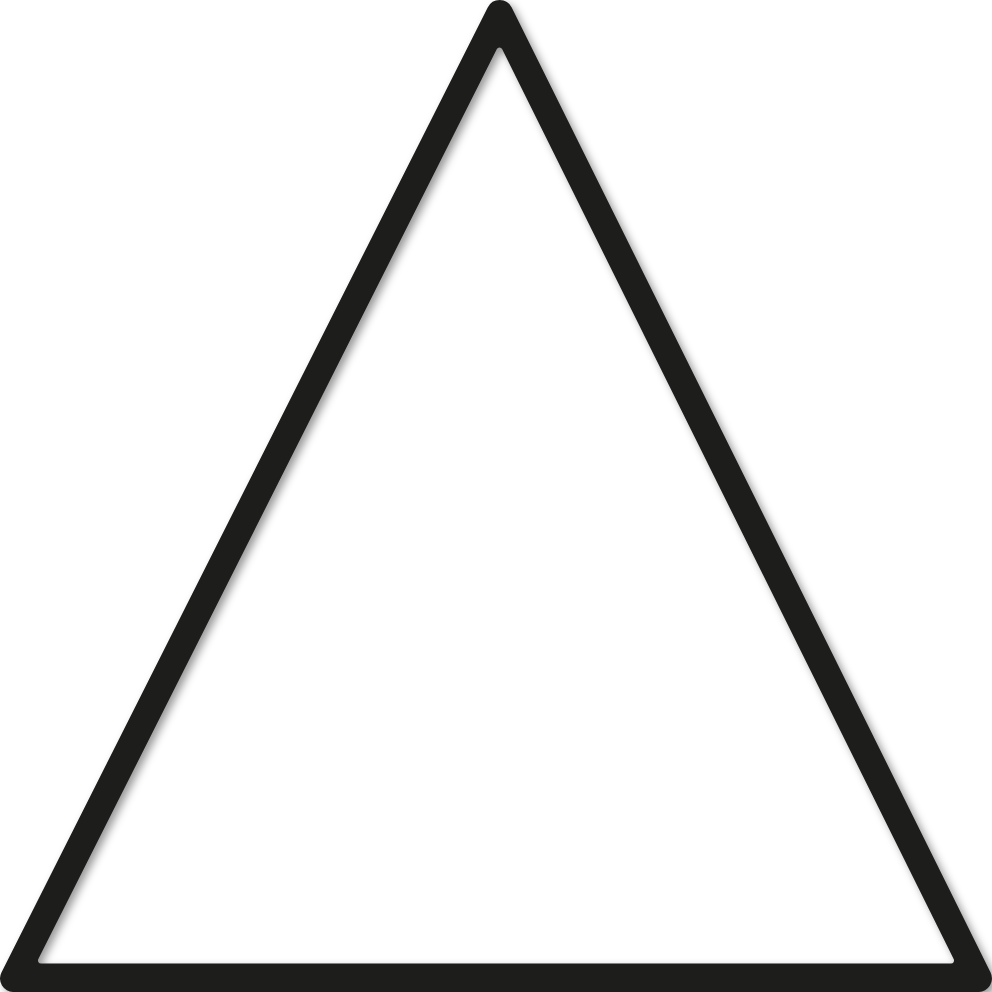Triangle 35x35cm trait 1 cm