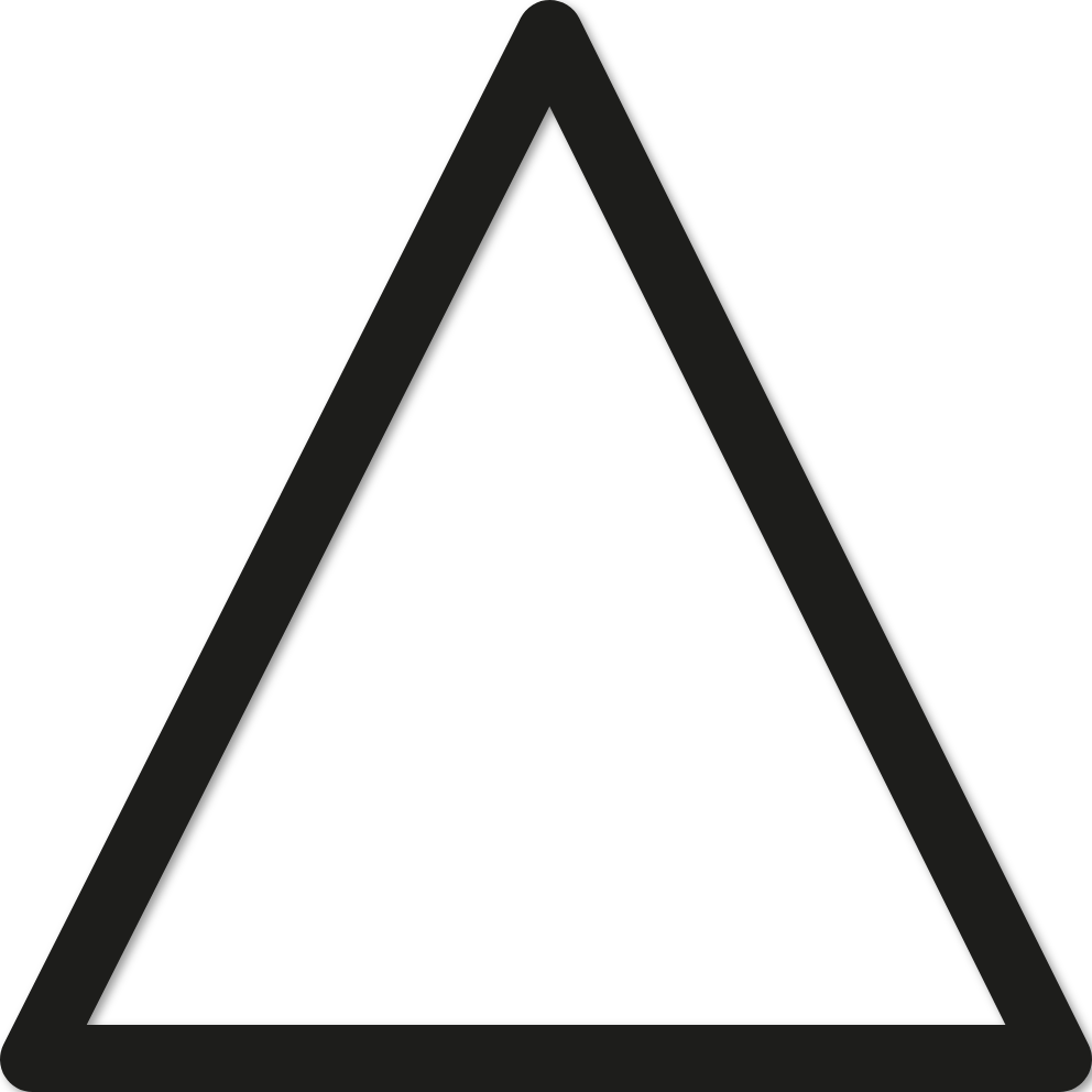 Triangle 35x35cm trait 2 cm