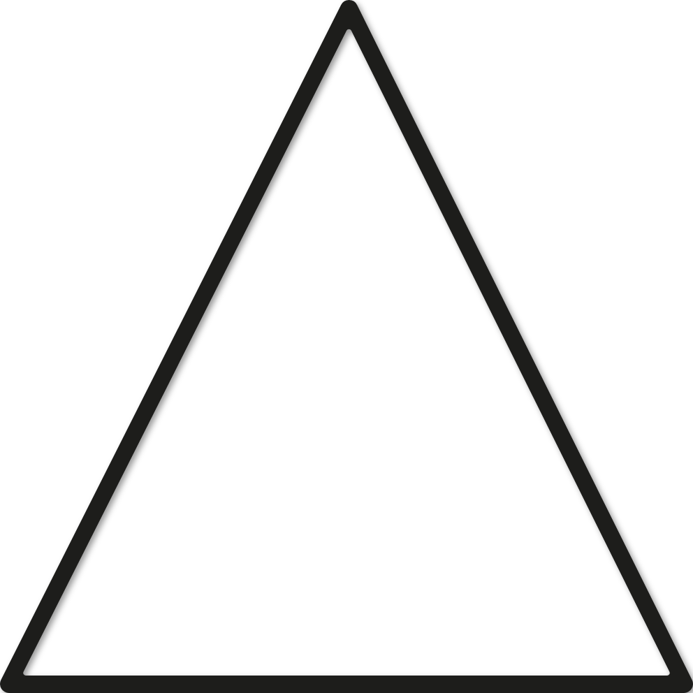 Triangle 40x40cm trait 1 cm
