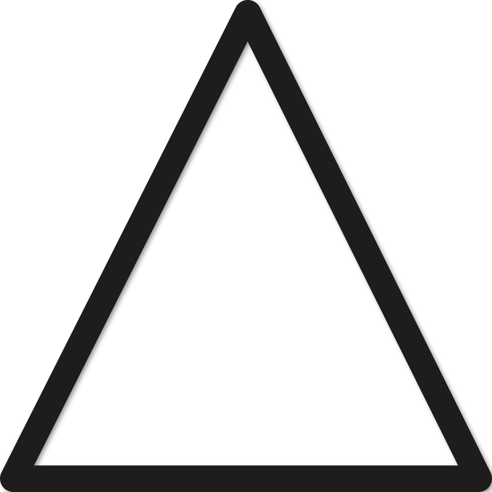 Triangle 40x40cm trait 2 cm