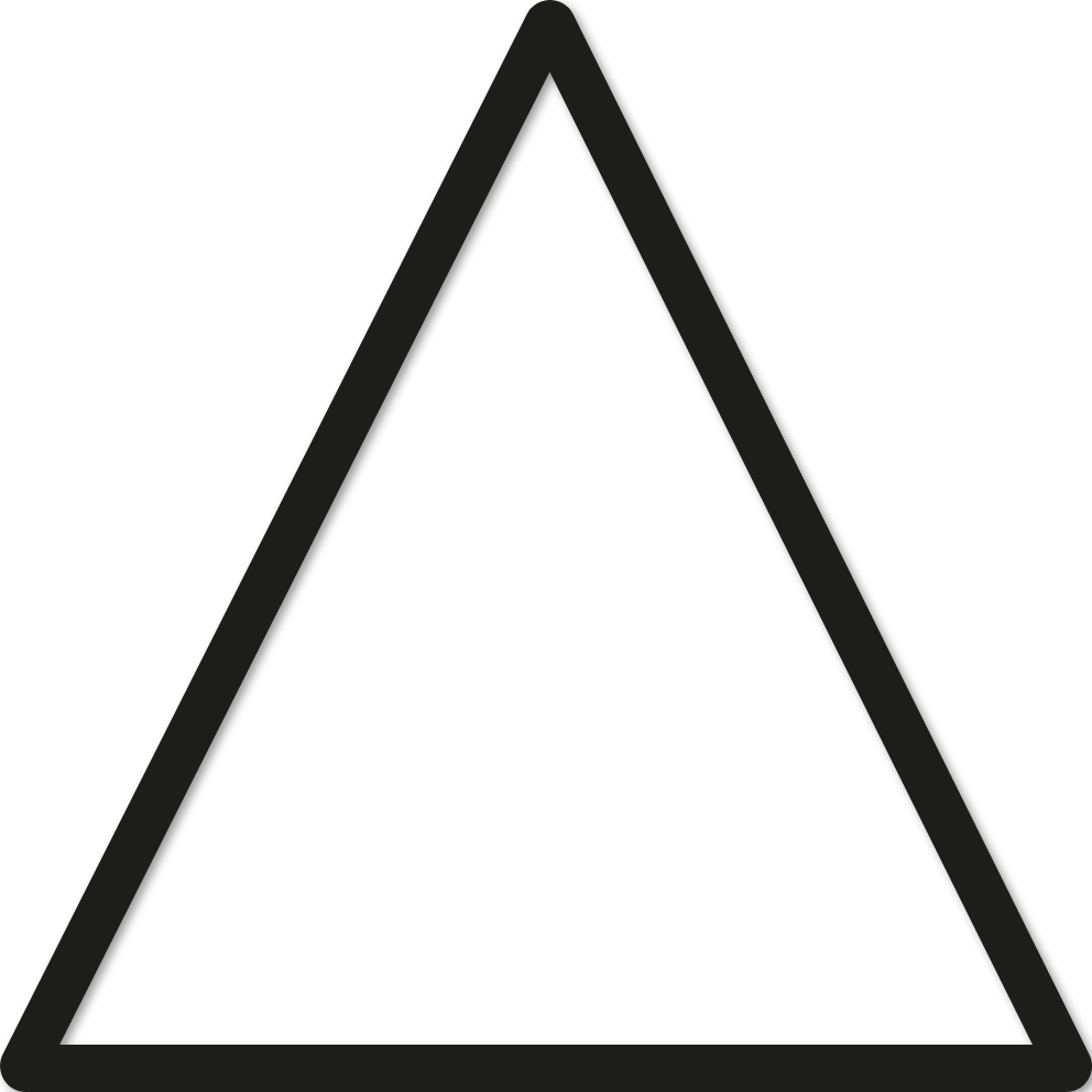 Triangle 50x50cm trait 2 cm
