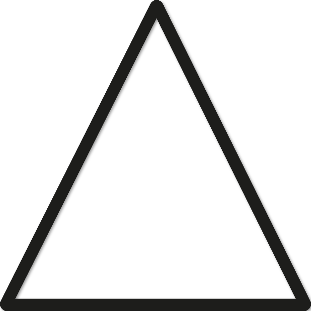 Triangle 55x55cm trait 2 cm