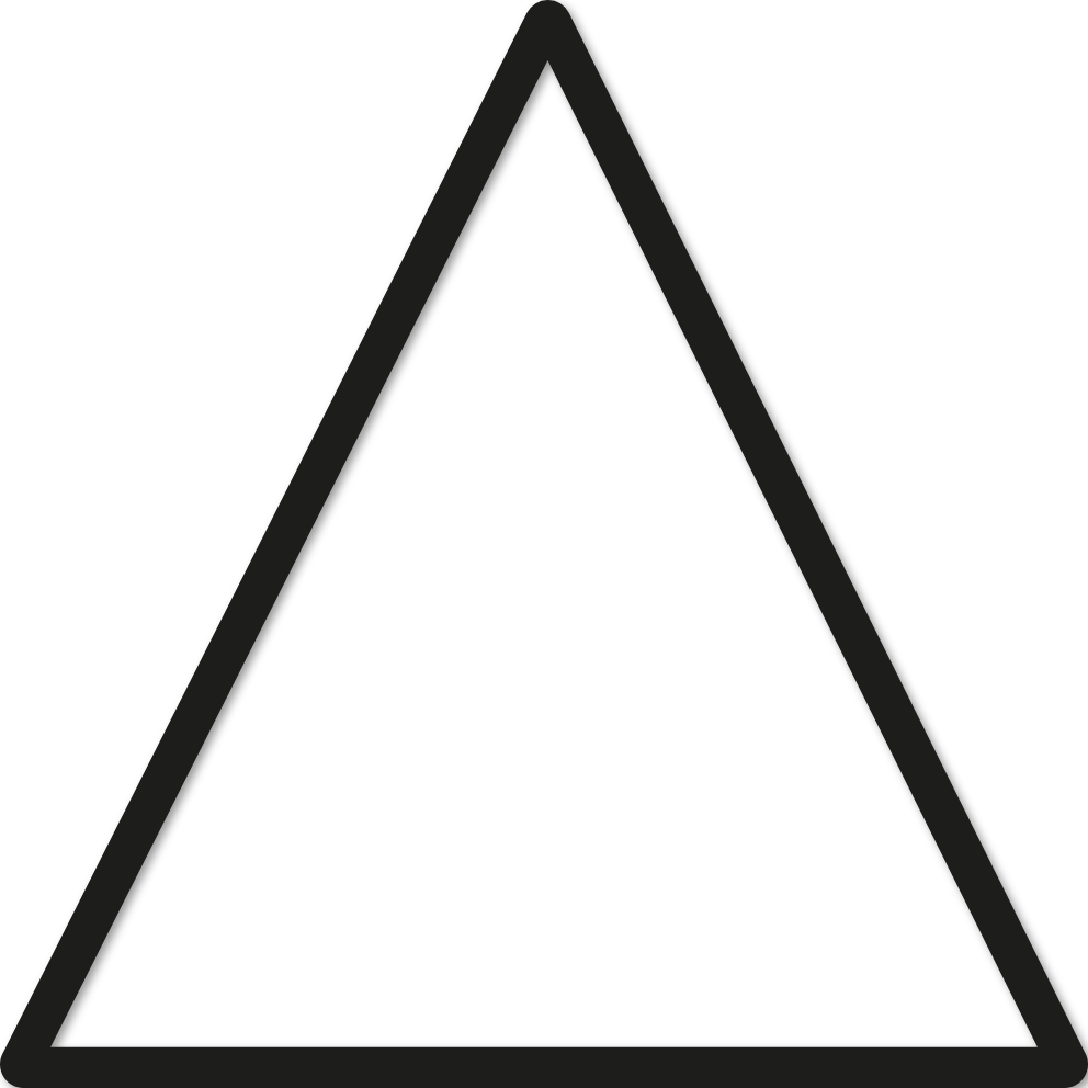 Triangle 58x58cm trait 2 cm