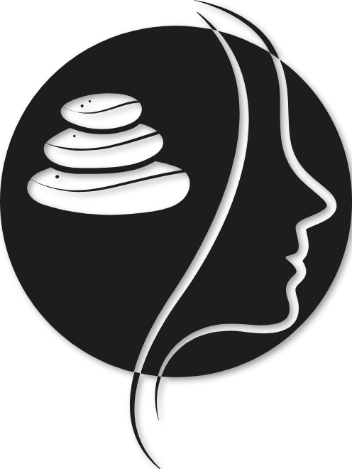 Visage design pierres zen