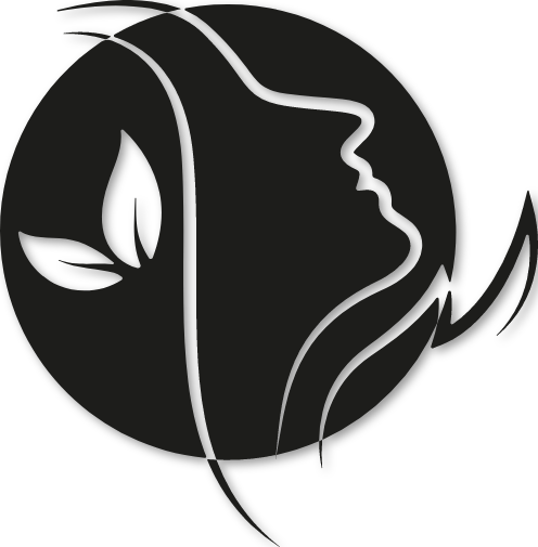 Visage design feuilles zen